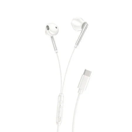 Wired Headphones - White and Silver Colour
