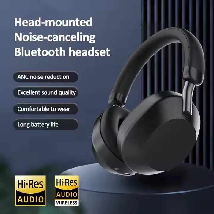 Shopzycart  Wireless Headphones Noise Cancelling BT Foldable Hifi Deep Bass Earphones HI-RES Audio With Mic Headband Headphones