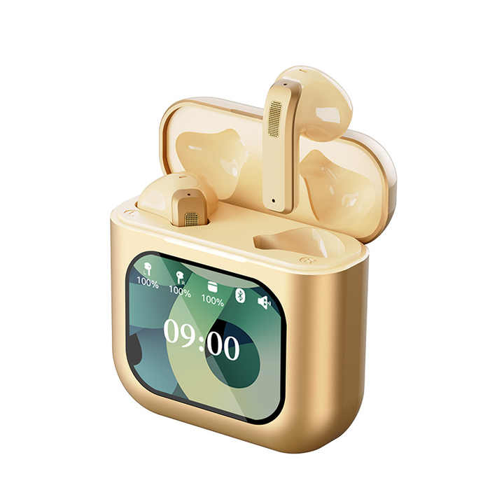 Shopzycart New Upgraded Auriculaes V5.3 K1 Tws Earphone ENC Noise Cancelling Headphone Built-in 8G Memory TF Card Full Touch Screen