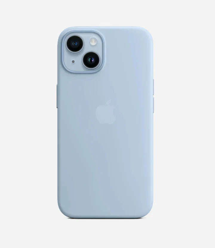Sky blue colour Silicone Back case - Iphone 14